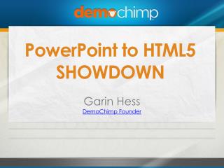 PowerPoint to HTML5 SHOWDOWN