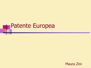 Patente Europea