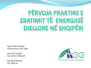 Përvoja Praktike e Zbatimit të Energjisë Diellore në Shqipëri