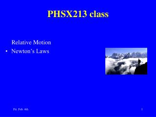 PHSX213 class