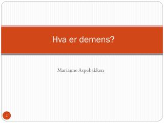 Hva er demens?