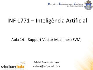 INF 1771 – Inteligência Artificial