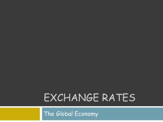 Exchange Rates