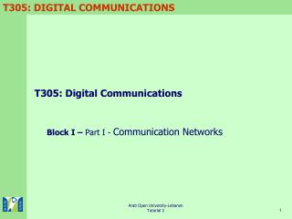 T305: Digital Communications