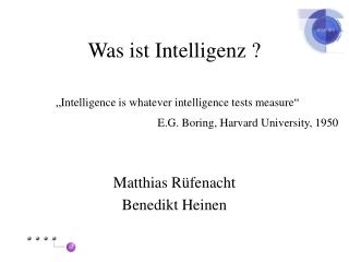Was ist Intelligenz ?