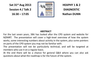 HEAPHY 1 &amp; 2 DIAGNOSTIC Nathan DUNN