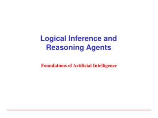Logical Inference and Reasoning Agents