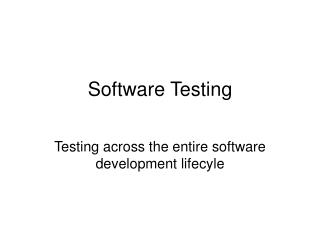 Software Testing