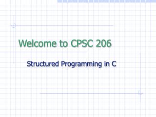 Welcome to CPSC 206