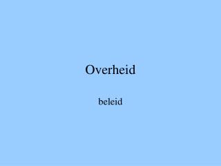 Overheid