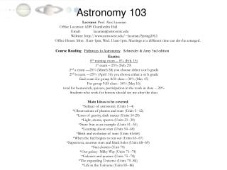 Astronomy 103