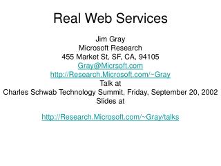 Real Web Services