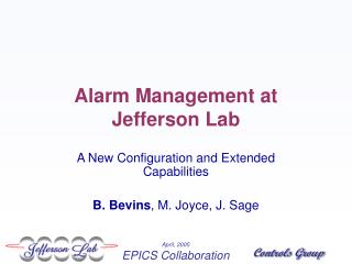 Alarm Management at Jefferson Lab