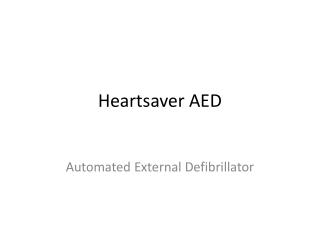 Heartsaver AED