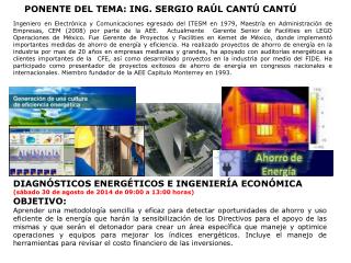DIAGNÓSTICOS ENERGÉTICOS E INGENIERÍA ECONÓMICA