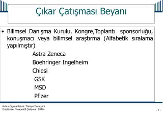 Çıkar Çatışması Beyanı