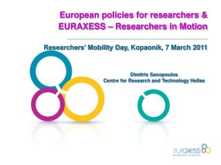 European policies for researchers &amp; EURAXESS – Researchers in Motion