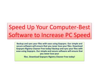 Gopcpro Internet Optimizer Software of 2014