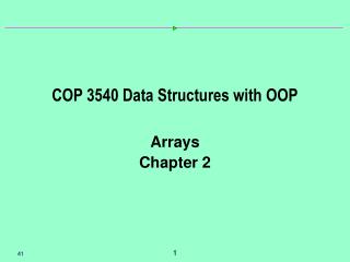 COP 3540 Data Structures with OOP