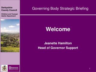 Welcome Jeanette Hamilton Head of Governor Support