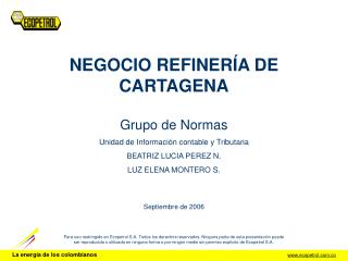 NEGOCIO REFINERÍA DE CARTAGENA