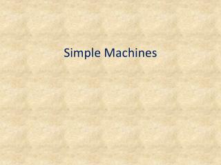 Simple Machines