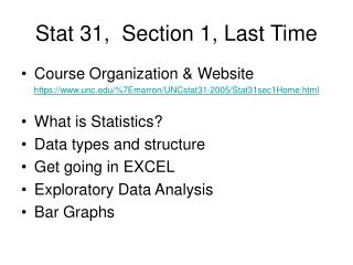 Stat 31, Section 1, Last Time