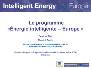 Le programme «Énergie intelligente – Europe »