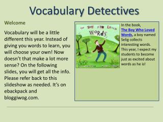 Vocabulary Detectives