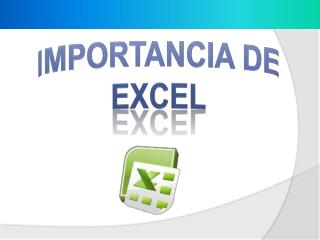 Importancia de excel