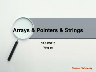 Arrays &amp; Pointers &amp; Strings