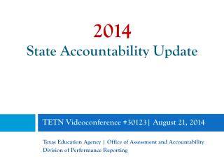 TETN Videoconference #30123 | August 21, 2014