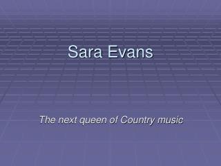 Sara Evans