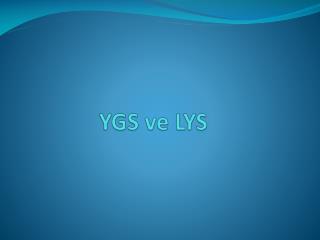 YGS ve LYS