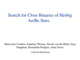 Search for Close Binaries of Herbig Ae/Be Stars