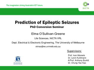 Prediction of Epileptic Seizures PhD Conversion Seminar
