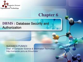DBMS : Database Security and Authorization