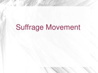 Suffrage Movement