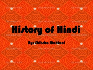 History of Hindi