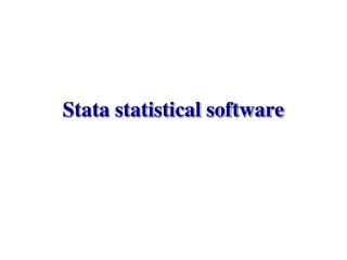 Stata statistical software