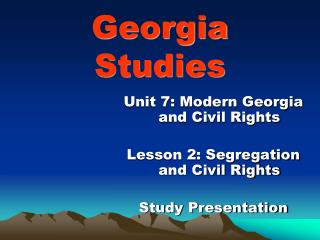 Georgia Studies