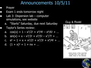 Announcements 10/5/11