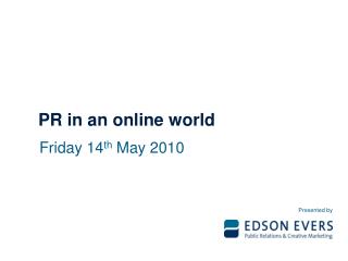 PR in an online world