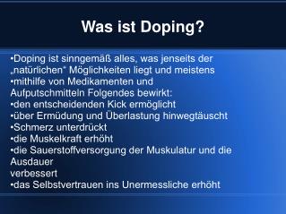 Was ist Doping?