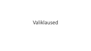 Valiklaused