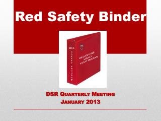 Red Safety Binder