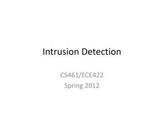 Intrusion Detection