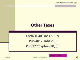 Other Taxes