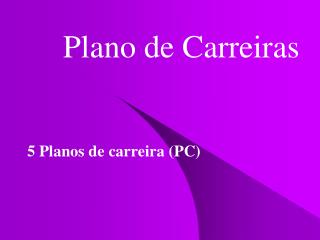 Plano de Carreiras