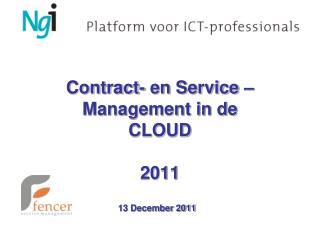 Contract- en Service – Management in de CLOUD 2011